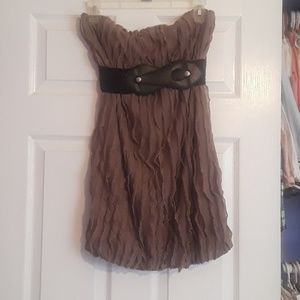 Halter mini dress stretch material